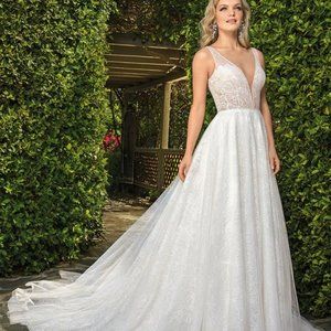 Casablanca Kyla Illusion A-Line Wedding Dress